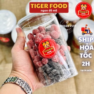 Kẹo dâu tây mix dâu tằm 2 vị 💖TIGER FOOD💖 Mứt dâu tây dâu tằm hộp 450g thơm ngon - Ăn vặt Sài Gòn