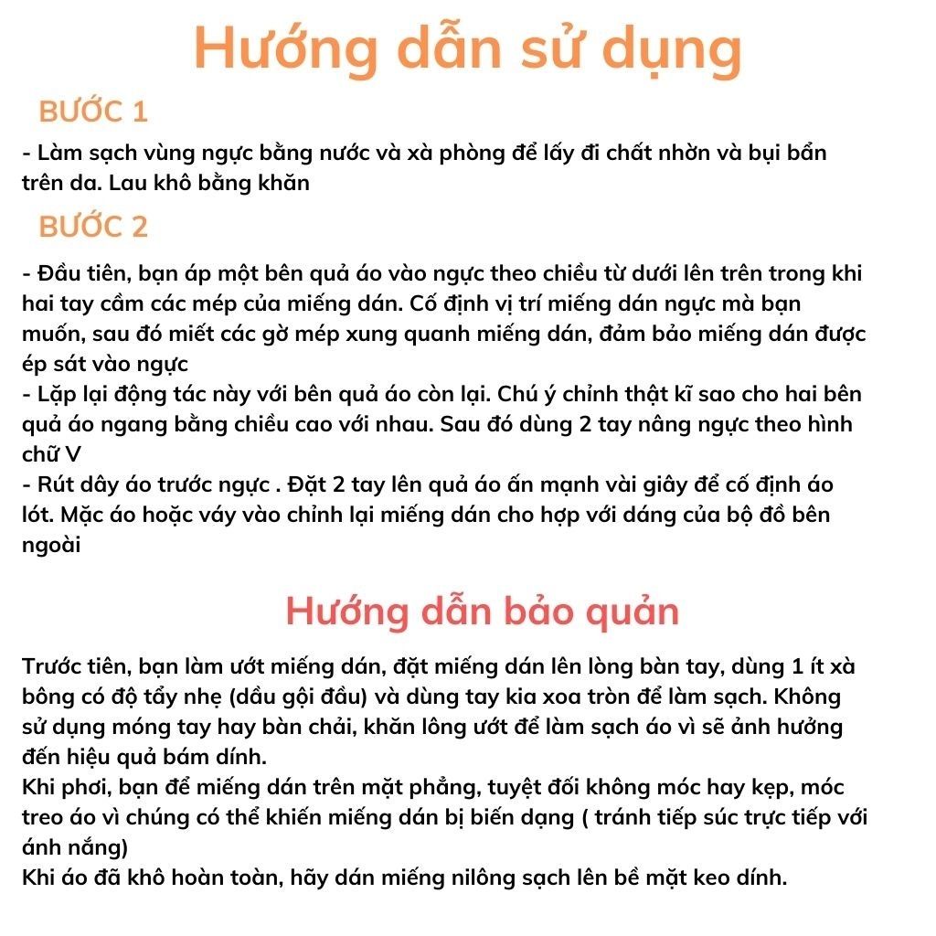 Miếng dán ngực nâng ngực, áo dán ngực tạo khe siêu dính chắc chắn sử dụng nhiều lần LANIXA D0135