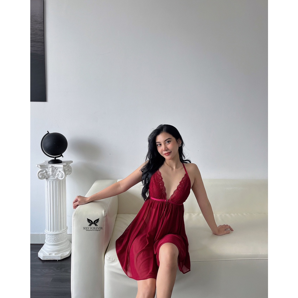 Sexy Forever Váy Ngủ lưới phối ren sexy Charm