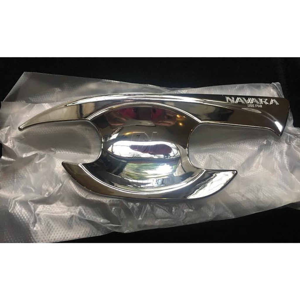 Ốp tay nắm cửa, hõm cửa, nắp xăng ô tô NISSAN NAVARA 2016- 2023, Chất liệu nhựa mạ ABS cao cấp