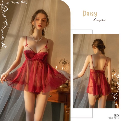 Váy Ngủ Sexy Gợi Cảm Đầm Ngủ Ren Xuyên Thấu Quyến Rũ Gợi Cảm - Mã VN042
