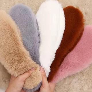 1 Cặp Đế Lót Giày Lông Thỏ Nhân Tạo Mềm Mại Giữ Ấm Thoáng Khí