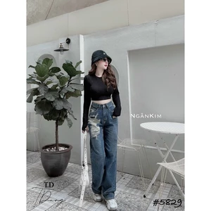 QUẦN BÒ,QUẦN JEANS SUÔNG RÁCH PHONG CÁCH