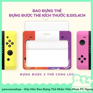 [Sẵn VN - Hỏa Tốc] Dây Móc Bao Đựng Thẻ Nhân Viên Nhựa PC Ngang Phong Cách Game Editon Collectible