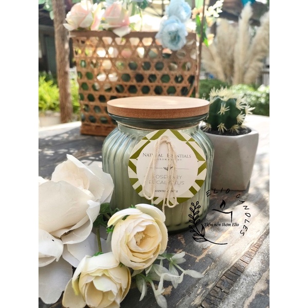 [Xuất xịn] Nến thơm candle cup cao cấp, VNXK hàng xuất Mỹ xịn,  hãng Natural Essential, hủ to đùng thơm dã man