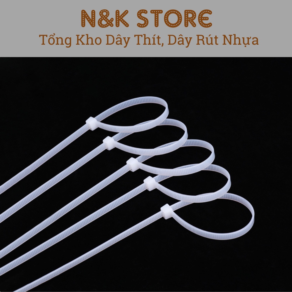 Bịch 150c dây thít 5x300mm, lạt nhựa buộc dài 30cm, dây rút nhựa bền chặt