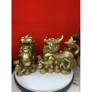 Cặp tỳ hưu như ý  bày trí ban thờ thần tài bằng đồng vật phẩm phong thủy tài lộc trưng bày trang trí quà tặng