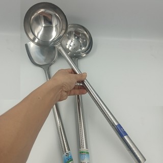 Bộ 3 muôi múc,muôi lẩu,xẻng chiên xào công nghiệp inox cao cấp