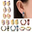 Unstop * Boho Circle Huggie Hoop Bông tai Chunky Tối giản Bông tai Trang sức nhẹ