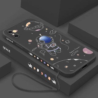 ốp lưng iPhone x iPhone xs iPhone xr iPhone xs max Ốp Điện Thoại Silicone TPU In Hình Phi Hành Gia Kèm Dây Đeo Cho iPhone x iPhone xs iPhone xr iPhone xs max