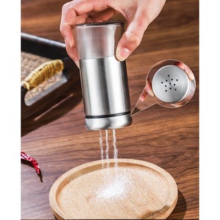 Dụng cụ đựng tiêu nắp nhiều lỗ thủy tinh + nhựa pp  - Dụng Cụ Rắc Gia Vị