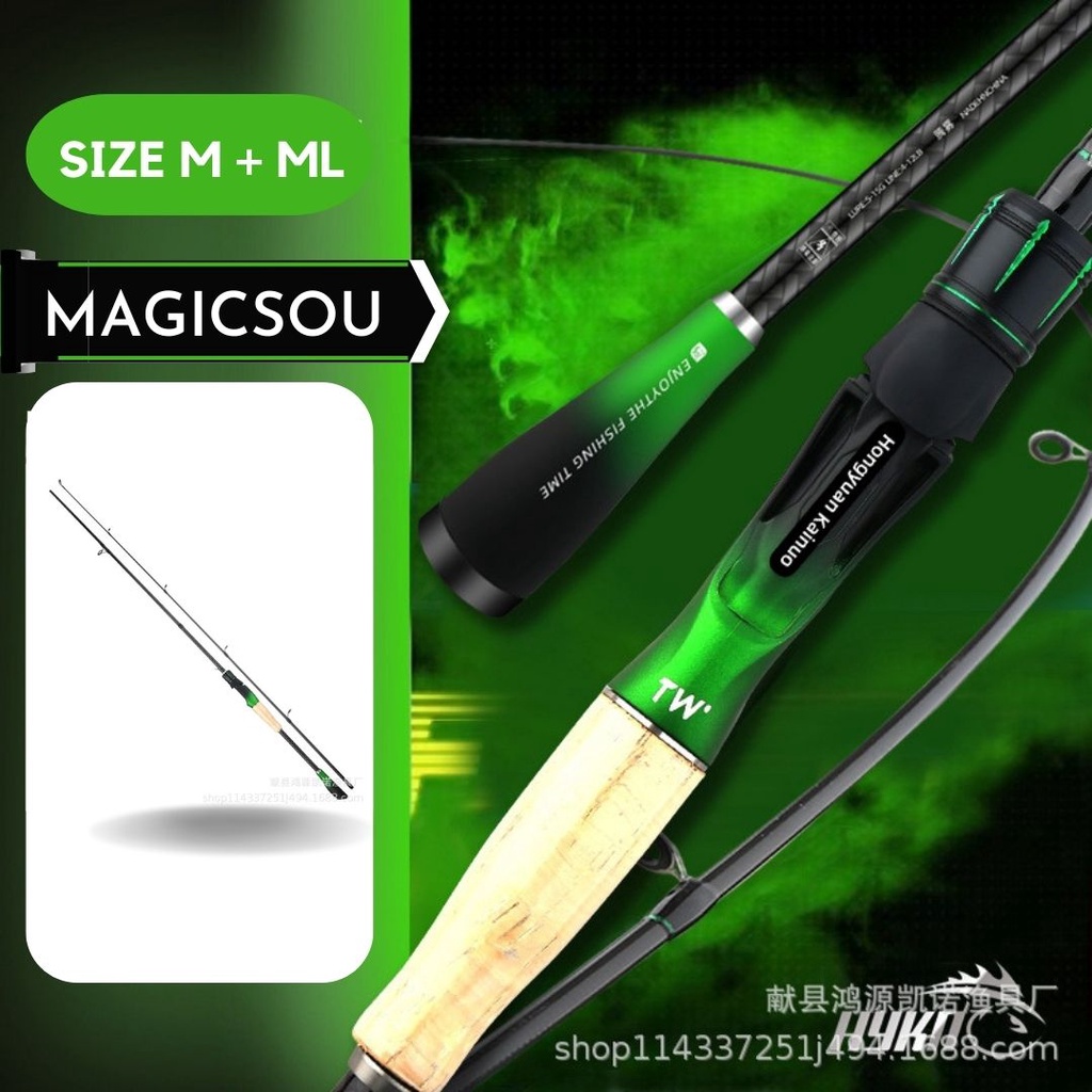 Cần câu lure MAGICSOU, cân câu lure siêu khỏe size 2m1 máy đứng và ...
