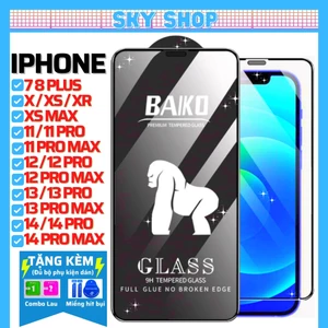 Cường lực Baiko iphone 17 ProMax 17 Air 14 ProMax 15 Pro Max 16 14Pro 13 ProMax 12 ProMax 11 Pro Max Xs max x 7 Plus 8