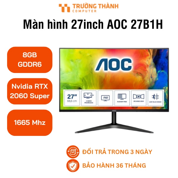 Màn hình 27inch AOC 27B1H, Tấm Nền IPS, Full HD Và Các Cổng Kết Nối VGA ...