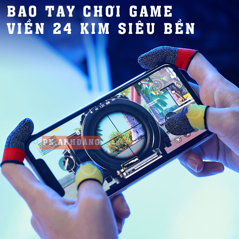 Bao Tay Chơi Game Sợi Bạc 24 Kim Viền Chống Xổ Chỉ Mới, Găng Tay Chống Mồ Hôi Siêu Nhạy