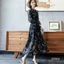 ĐẦM VOAN TAY DÀI FORM DÀI - HỌA TIẾT HOA ĐỘC ĐÁO THỜI TRANG NỮ SANG TRỌNG TÔN DÁNG CHO CÁC NÀNG HIYU STORE