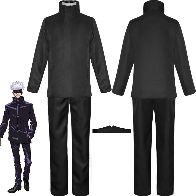 Chất Lượng Cao Cấp Jujutsu Kaisen Gojo Satoru Trang Phục Hóa Trang Với Nam Thời Trang Tóc Giả Cho