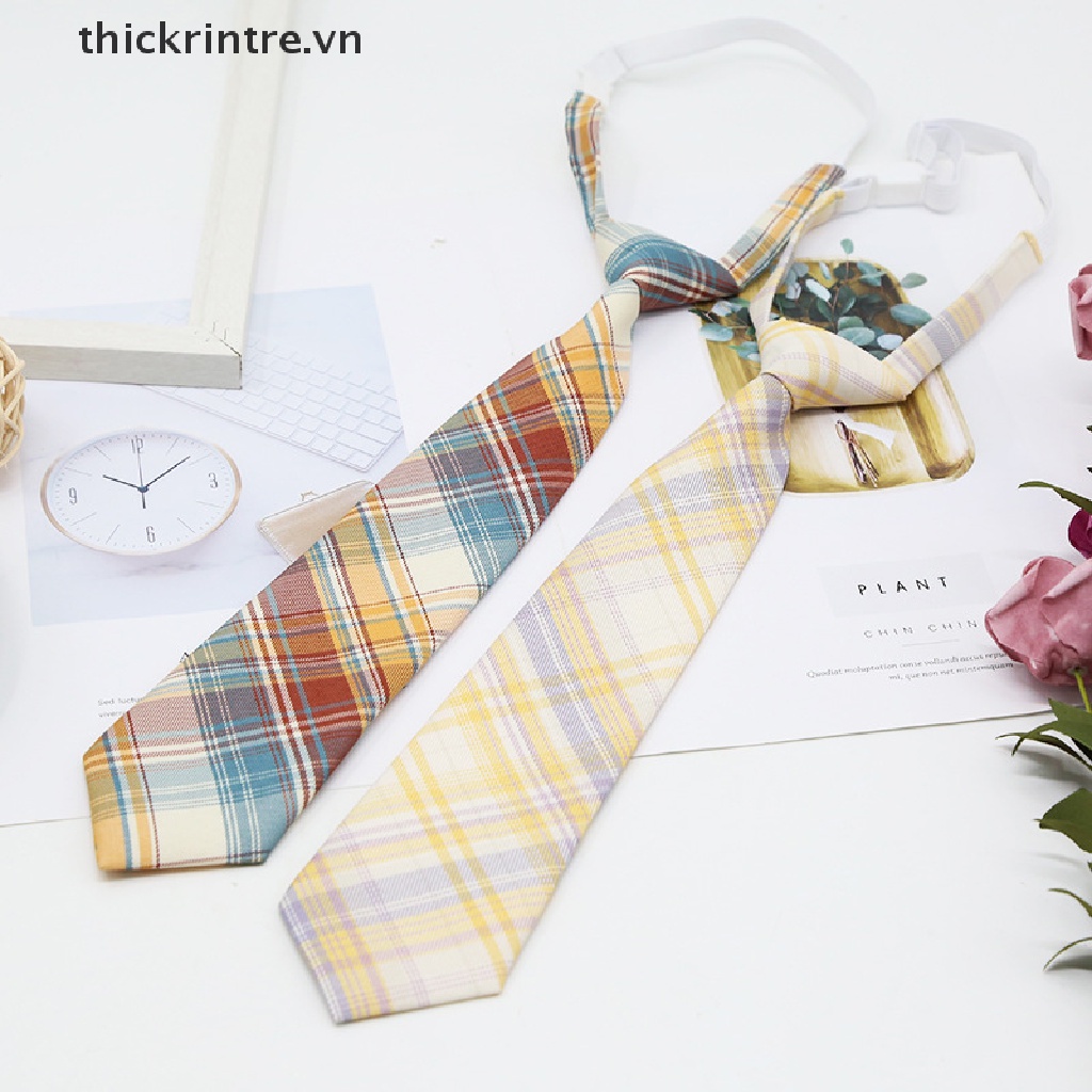 Cổ Áo Sơ Mi Đồng Phục Học Sinh JK Sọc Caro Tháo Rời Được Có Cổ Tháo Rời Được Cho