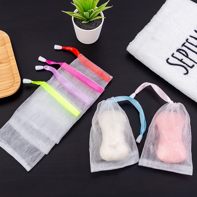 Túi Lưới Tạo Bọt Sữa Rửa Mặt Màu Sắc Xinh Xắn
