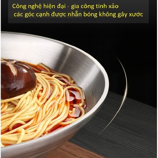 Tô-Bát- Ramen Inox 304 SSGP 20/22cm Với Hai Lớp Cách Nhiệt Chông Nóng An Toàn Tô Ăn Mì Tô Trộn Salad