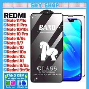 Cường lực Baiko Redmi K30 5G K40 K50 Gaming 10 10C 10A A1 10X 9 9A 9C 9T 8 7 Redmi Note 11 Pro Note 10 Pro 9s 12 13 13c