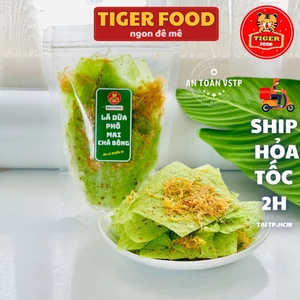 Bánh Tráng Lá Dứa Phô Mai Chà Bông 💖TIGER FOOD💖 Siêu Phẩm Bánh Tráng Phô Mai Miếng Chà Bông - Đồ ăn vặt Snack Sài Gòn