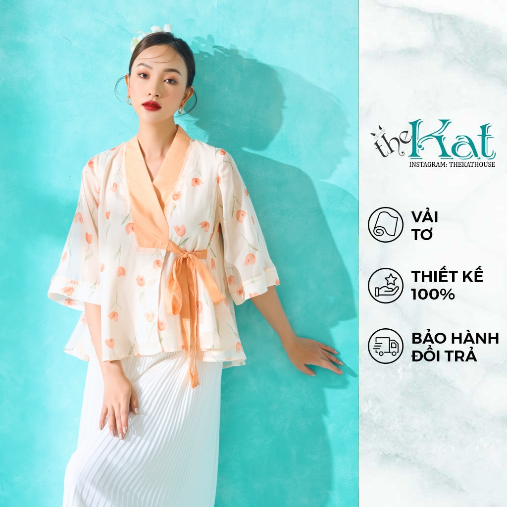 Áo Hanbok Hoa The Kat House, BST Tết, vải tơ Hàn mịn mát, không nhăn, nhiều size