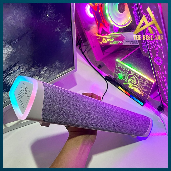 Loa Thanh Soundbar Bluetooth Đèn Led RGB Lenovo DS101 Màu Trắng - Loa Máy Tính Để Bàn Laptop Có Dây Bass Cực Mạnh | BigBuy360 - bigbuy360.vn