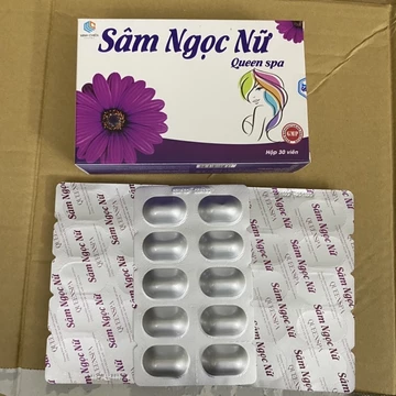 Viên uống nội tiết Sâm tố nữ mầm đậu nành - SÂM NGỌC NỮ QUEEN SPA -tăng nội tiết tố nữ ,đẹp da ,mờ nám [ Placenta Gold ]