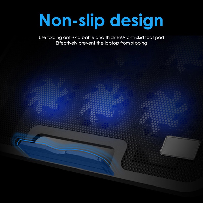 [Nuoxi] Giá Đỡ tản nhiệt máy tính laptop, Đế tản nhiệt 6 quạt 2 quạt dành cho laptop cổng USB phù hợp máy tính xách tay.