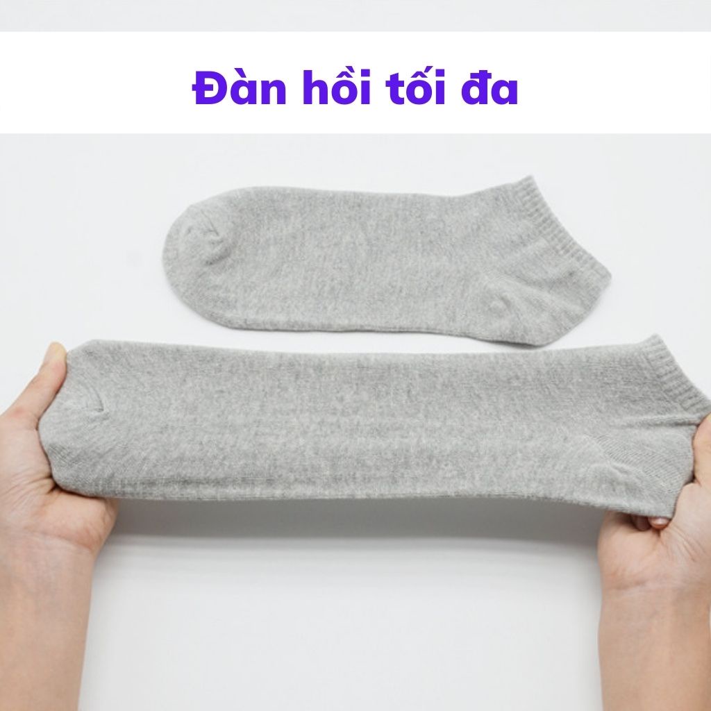 Tất vớ nam cổ trung cotton chống hôi mềm mại thoáng mát LANIXA T054