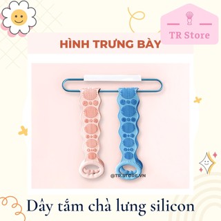 Dây tắm chà lưng silicon 2 mặt dụng cụ vệ sinh tẩy da chết cơ thể