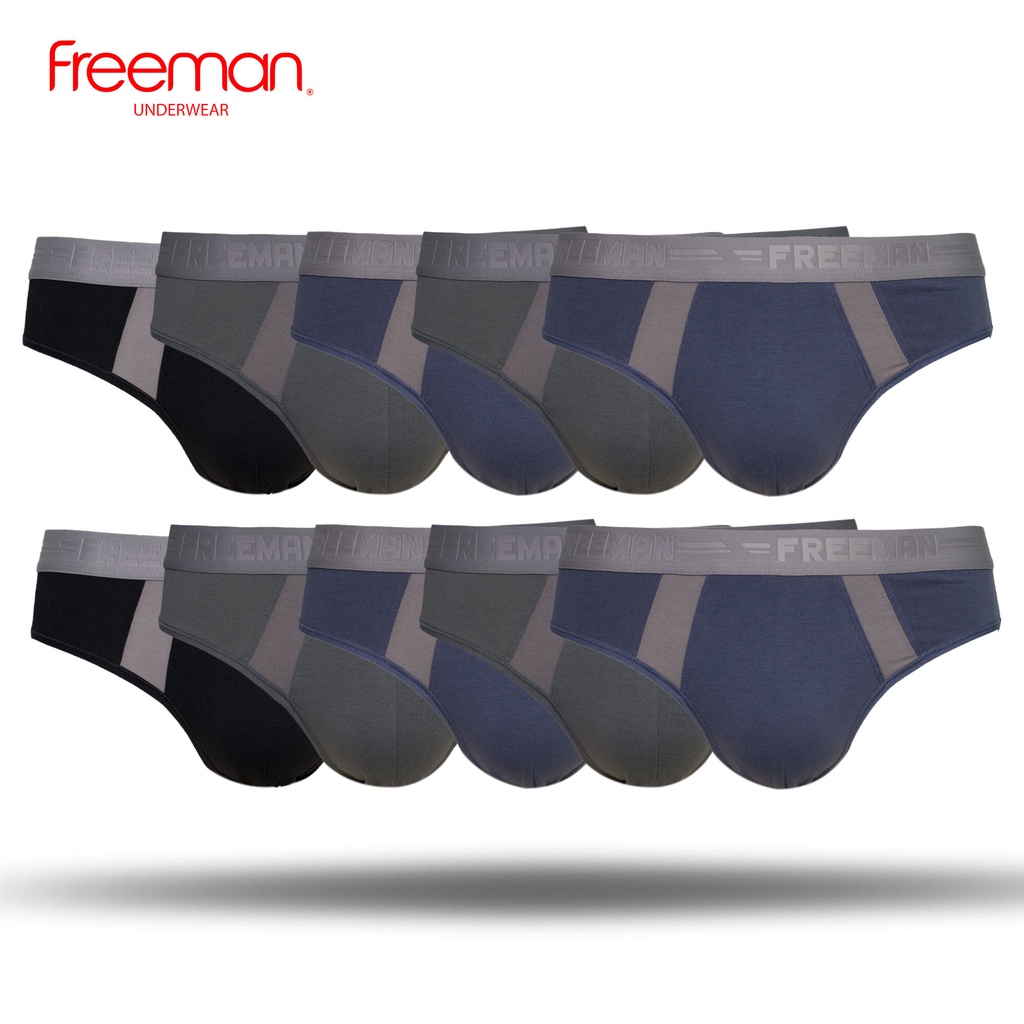 Combo 10 Quần lót nam Freeman chất cotton kết hợp lưng thun bản trẻ trung, năng động BO306