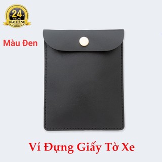 Ví Da Bò Thât Đựng Giấy Tờ, Đăng Kiểm Xe Ô Tô 1 ngăn Nhiều màu sắc Bảo hành 2 năm, Khắc tên và số điện thoại chủ xe