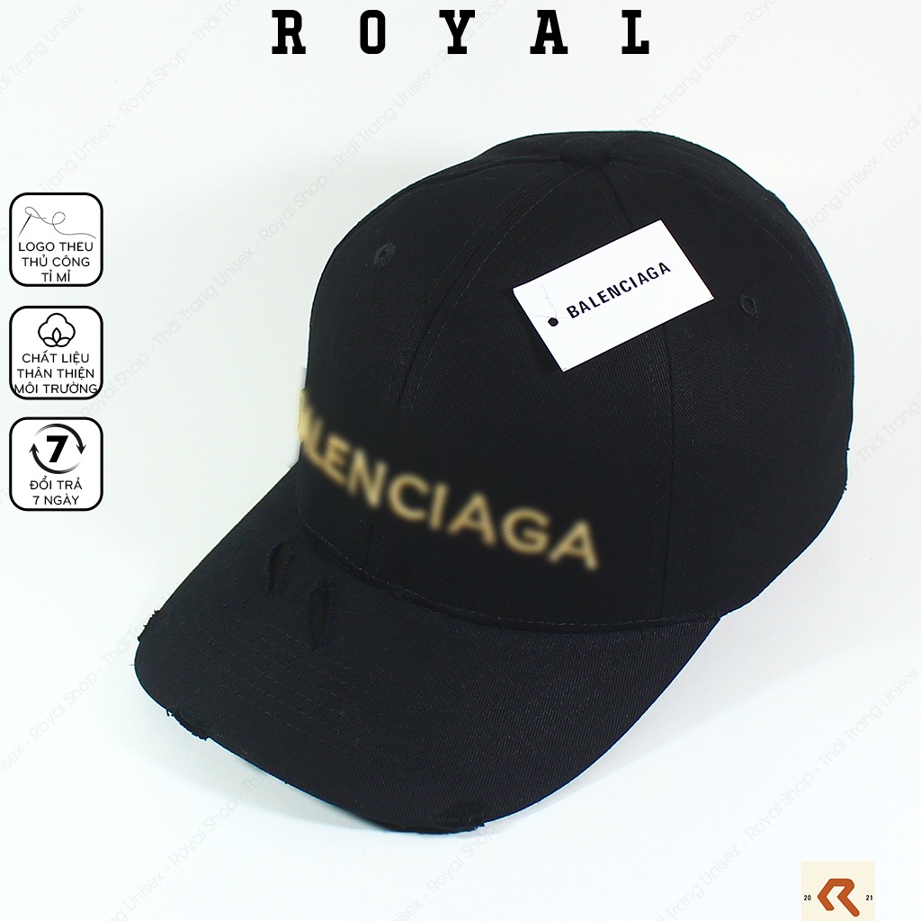 Mũ lưỡi trai nam balenciaga rách nón kết balen nữ vải kaki cotton ...