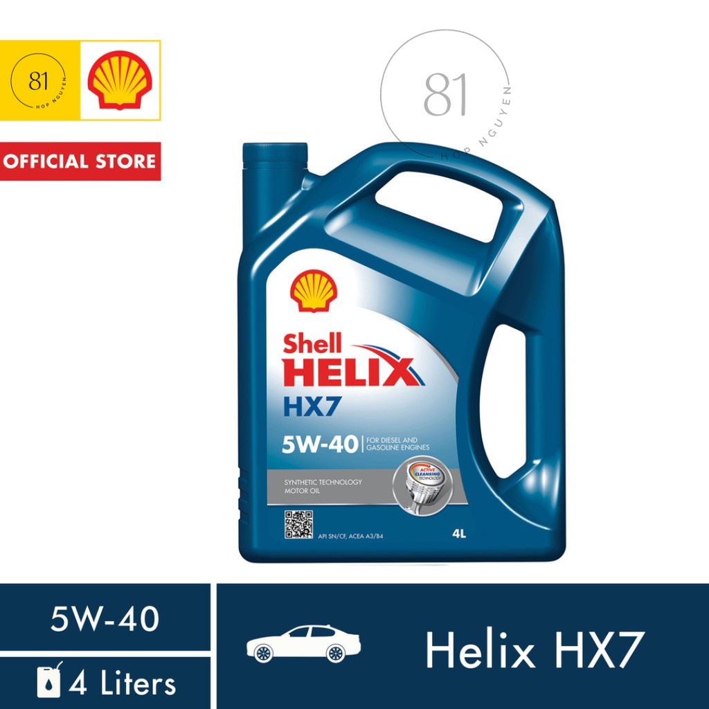 Nhớt máy Shell Helix HX7 5W-40 4L | Shopee Việt Nam
