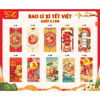COMBO 30 BAO LÌ XÌ TRUYỀN THỐNG LOẠI 1 CAO CẤP RẤT ĐẸP - BAO LÌ XÌ GIÁ SỈ