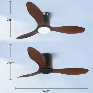 Quạt trần chung cư trần thấp-Quạt đảo trần cho nhà tập thể,động cơ DC lõi đồng 6 tốc độ siêu mát decor phòng khách-ngủ