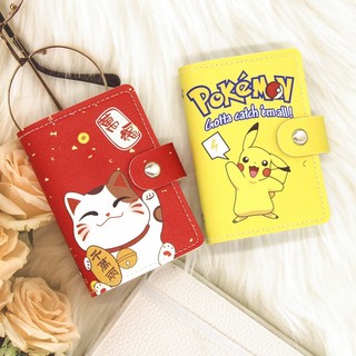 Pokemon Pikachu Doremon Unicorn Túi đựng thẻ chống từ tính ngân hàng quà tặng hoạt hình di động dành cho nam và nữ