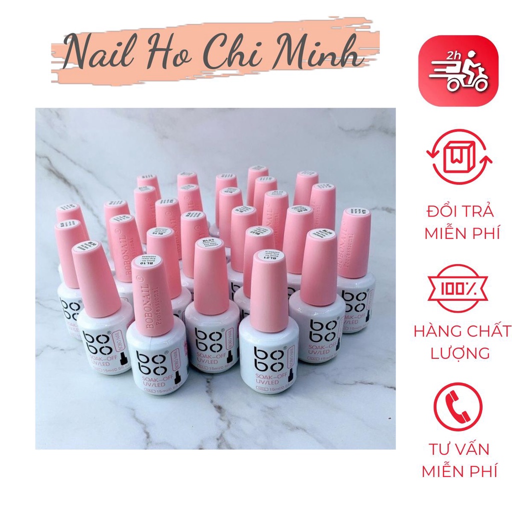 Sơn gel thạch Bobo chính hãng chất đậm đặc lên màu chuẩn 15ml (lẻ chai)