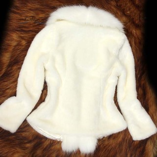 Áo Khoác Giả Lông Ngắn Tay Dài Màu Sắc Trơn Thời Trang Mùa Đông Cho Nữ Size S-3XL