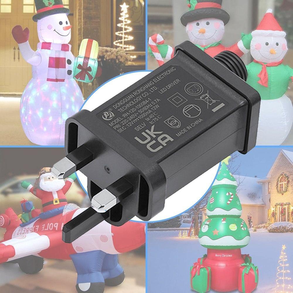Bộ chuyển đổi nguồn UMITY Đa năng Ngày lễ Dây chiếu sáng Thiết bị bơm hơi AC 110V sang DC 12V 1A