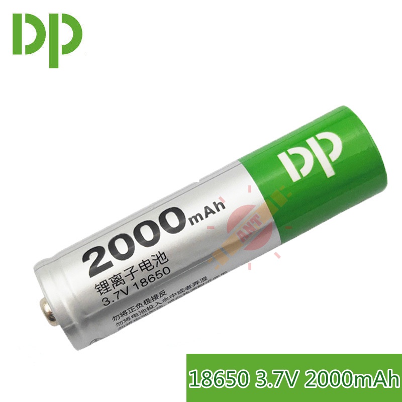 Pin Sạc Chính Hãng DP- Li01 3V7 18650 2000mAh 3000mAh dành cho quạt Mini, Đồ chơi điện tử Pin đầu lồi