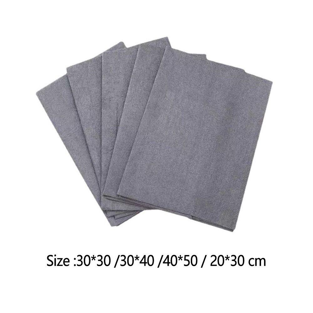 BORAGETE 3 Chiếc Không Dấu Vết Kính Vệ Sinh Vải Hộ Gia Đình Không Có Dấu Vết Dày Khăn Ăn