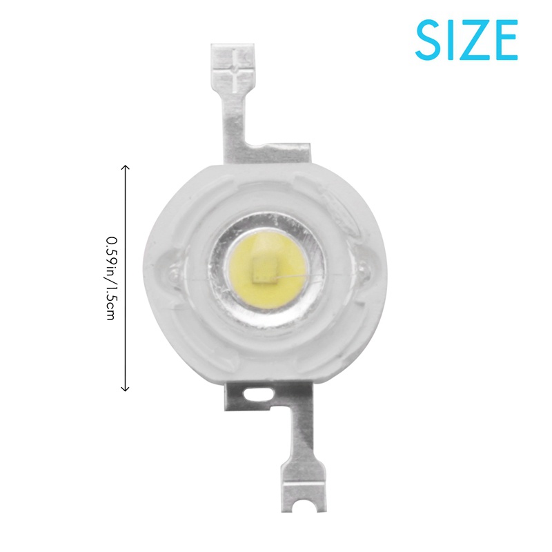 Bộ 50 1W Diode Công Suất Cao Trắng Mát Hạt Led 1 Watt Chip Đèn 3V-3.4V