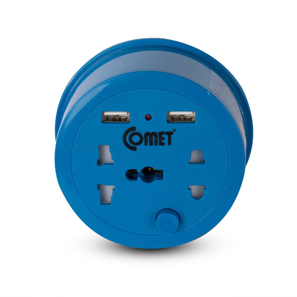 Ảnh Ổ Cắm Điện Du Lịch COMET CES9111 Dây Quay Tròn Dài 1M, 2 Ổ USB, 1 Ổ 3 Chấu, 1 Ổ 2 Chấu 4