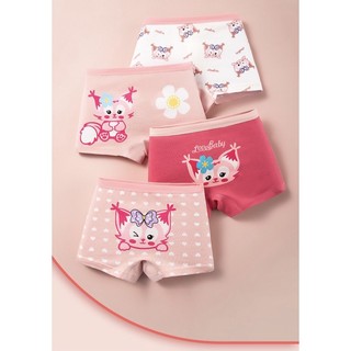 [T11 Hàng mới] 4 quần chip cho bé gái, quần lót cotton trẻ em Maruka Fashion họa tiết sóc chuột đáng yêu