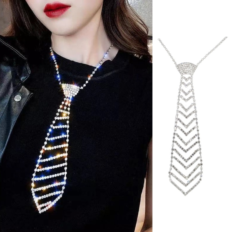 Kikin Kim Cương Giả Cà Vạt Vòng Cổ Trang Phục Dự Tiệc Phụ Kiện Trang Sức Cho Nữ Cô Gái