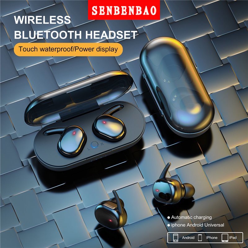 Tai Nghe Bluetooth 5.0 TWS 9D Âm Thanh Nổi Kèm Mic Fon Telinga TWS Y30