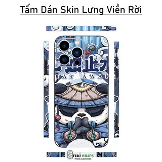 Tấm dán Skin Mặt Sau Gấu Panda FULL VIỀN Dành Cho 14prm, 13prm , 12prm , 11prm, ip11 , ip12 , ip13 - FukiShop
